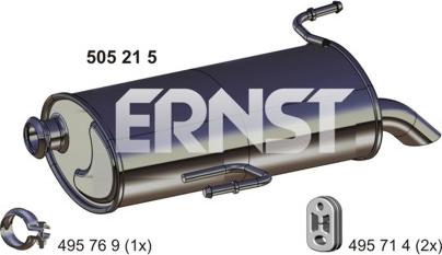 ERNST 505215 - Глушник вихлопних газів кінцевий autocars.com.ua