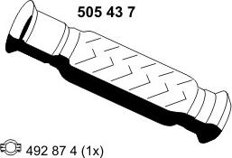 ERNST 505437 - Труба вихлопного газу autocars.com.ua