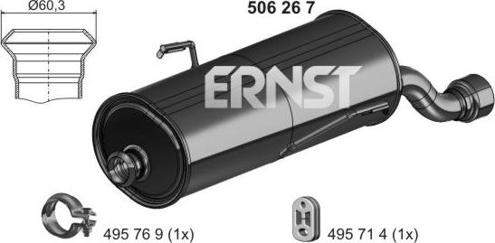ERNST 506267 - Глушитель выхлопных газов, конечный autodnr.net