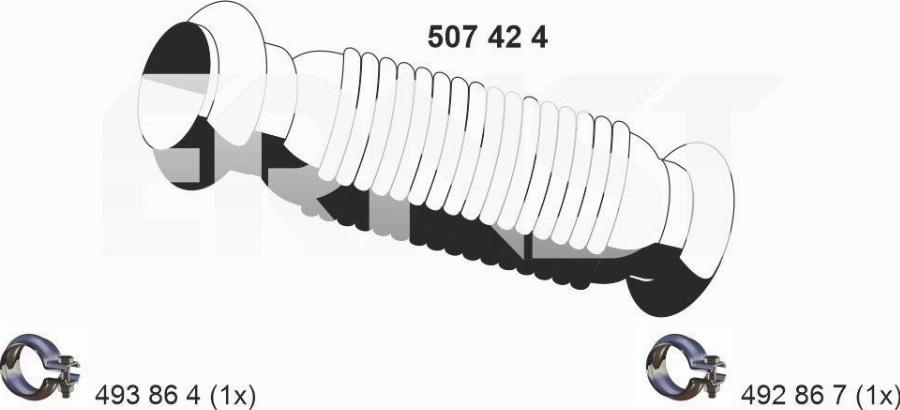 ERNST 507424 - Труба выхлопного газа avtokuzovplus.com.ua