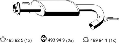 ERNST 515092 - Средний глушитель выхлопных газов avtokuzovplus.com.ua