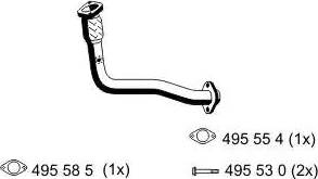 ERNST 522434 - Труба вихлопного газу autocars.com.ua