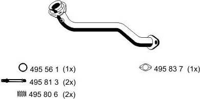 ERNST 525404 - Труба вихлопного газу autocars.com.ua