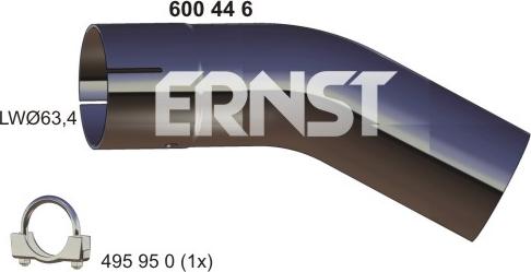 ERNST 600446 - Труба вихлопного газу autocars.com.ua