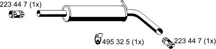 ERNST 645072 - Середній глушник вихлопних газів autocars.com.ua
