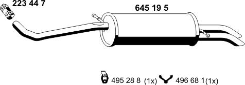 ERNST 645195 - Глушитель выхлопных газов, конечный autodnr.net