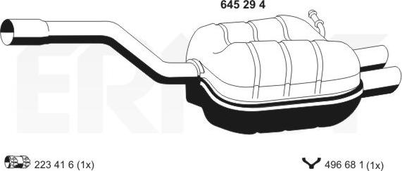 ERNST 645294 - Глушитель выхлопных газов, конечный autodnr.net