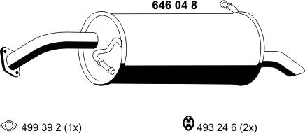 ERNST 646048 - Глушитель выхлопных газов, конечный avtokuzovplus.com.ua