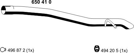 ERNST 650410 - Труба вихлопного газу autocars.com.ua