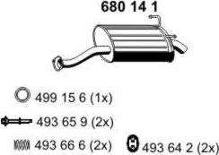 ERNST 680141 - Глушник вихлопних газів кінцевий autocars.com.ua