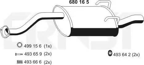 ERNST 680165 - Глушитель выхлопных газов, конечный avtokuzovplus.com.ua