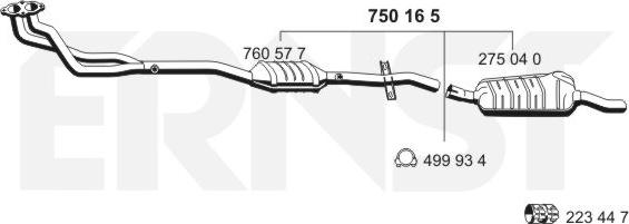 ERNST 750165 - Каталізатор autocars.com.ua