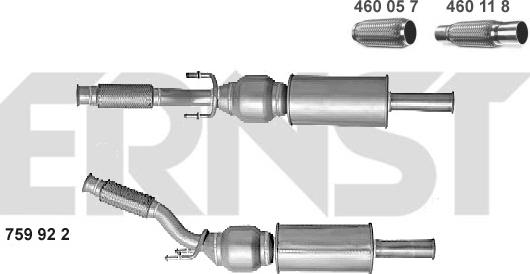 ERNST 759922 - Каталізатор autocars.com.ua