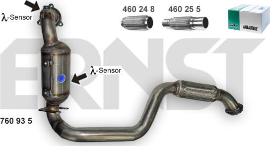 ERNST 760935 - Каталізатор autocars.com.ua