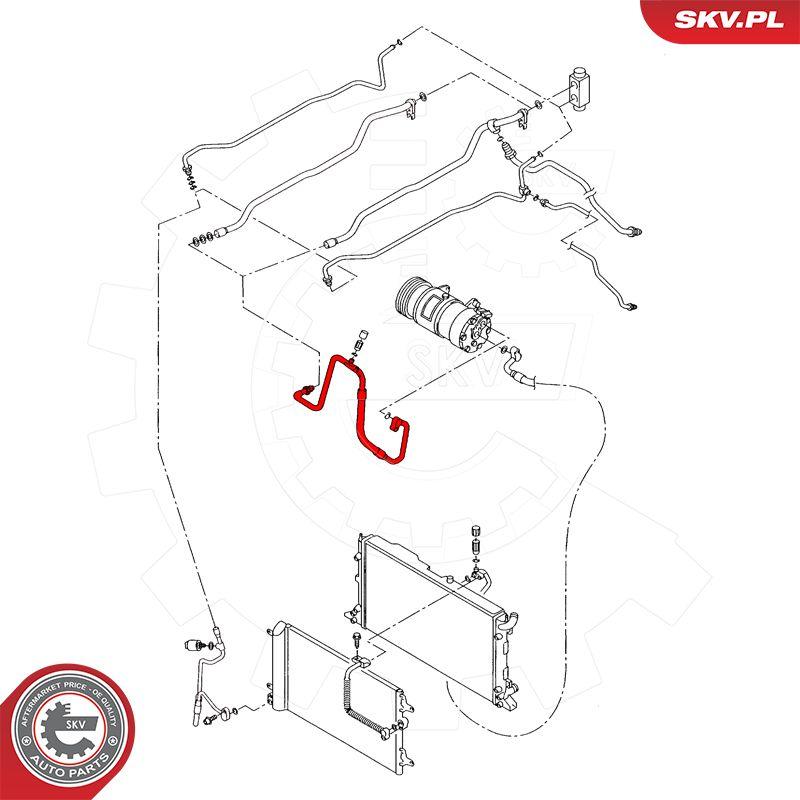 Esen SKV 43SKV502 - Трубопровід високого тиску, кондиціонер autocars.com.ua