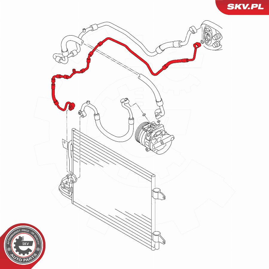 Esen SKV 43SKV528 - Трубопровід високого тиску, кондиціонер autocars.com.ua