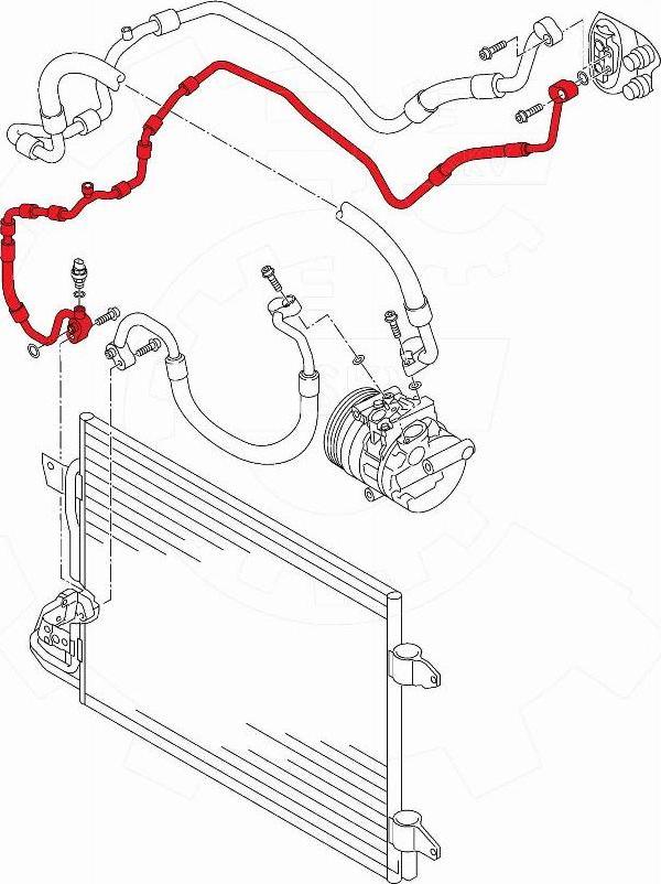 Esen SKV 43SKV534 - Трубопровід високого тиску, кондиціонер autocars.com.ua