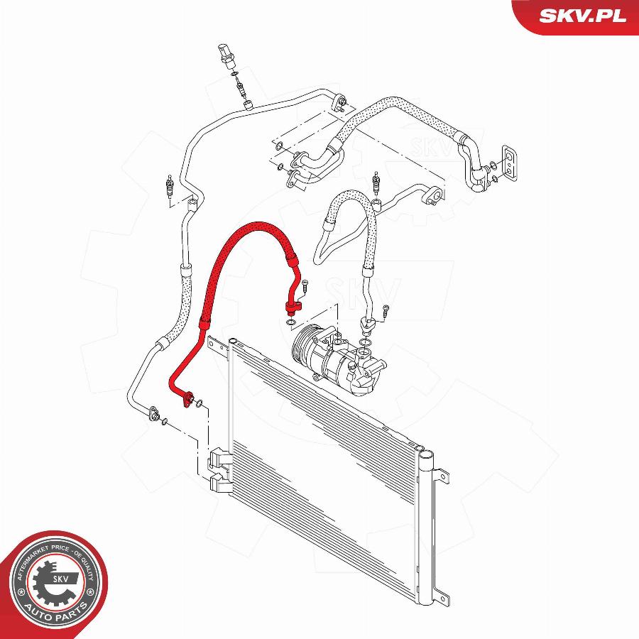 Esen SKV 43SKV550 - Трубопровід високого / низького тиску, кондиціонер autocars.com.ua