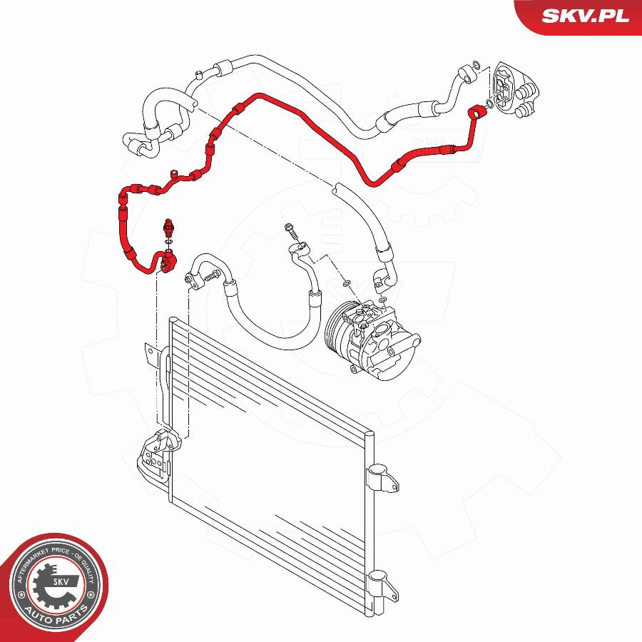 Esen SKV 43SKV555 - Трубопровод высокого / низкого давления, кондиционер avtokuzovplus.com.ua