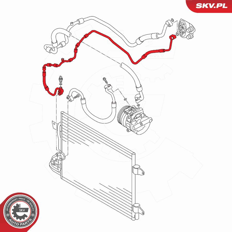 Esen SKV 43SKV554 - Трубопровод высокого / низкого давления, кондиционер avtokuzovplus.com.ua