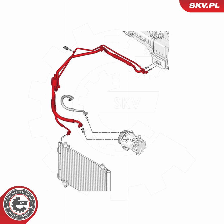 Esen SKV 43SKV591 - Трубопровід високого / низького тиску, кондиціонер autocars.com.ua