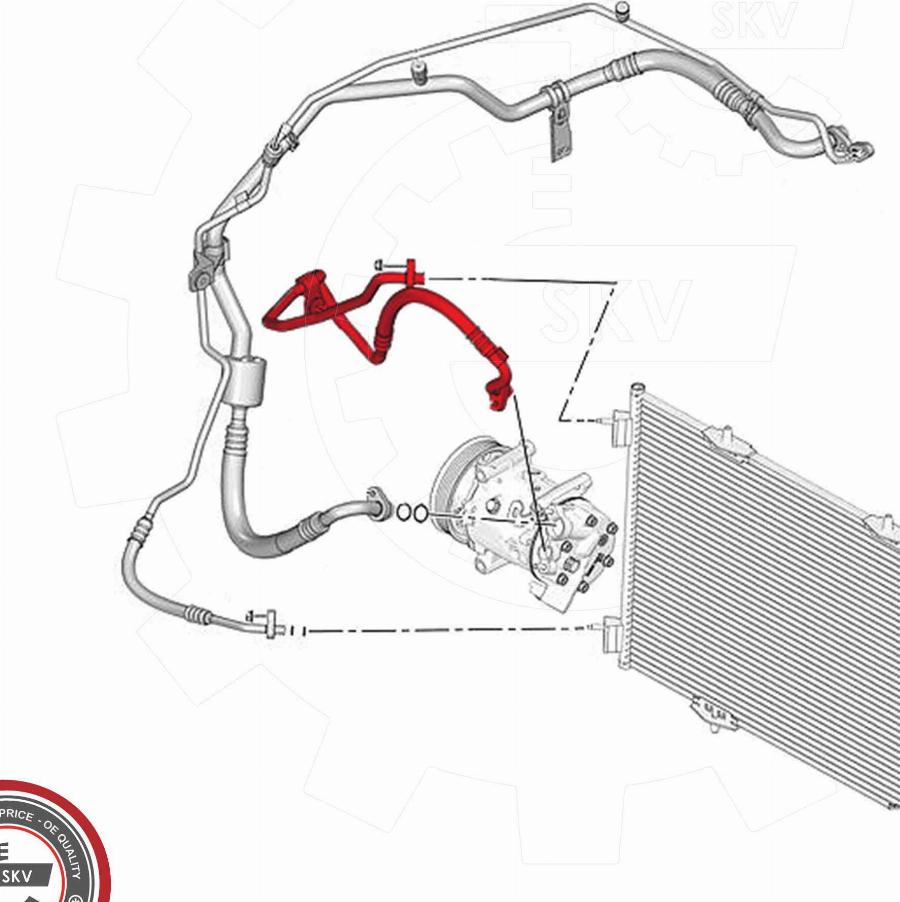 Esen SKV 43SKV596 - Трубопровод высокого / низкого давления, кондиционер avtokuzovplus.com.ua