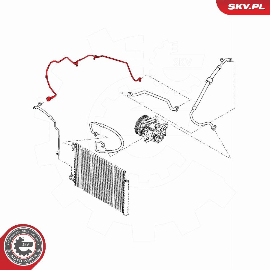 Esen SKV 54SKV610 - Трубопровід високого / низького тиску, кондиціонер autocars.com.ua