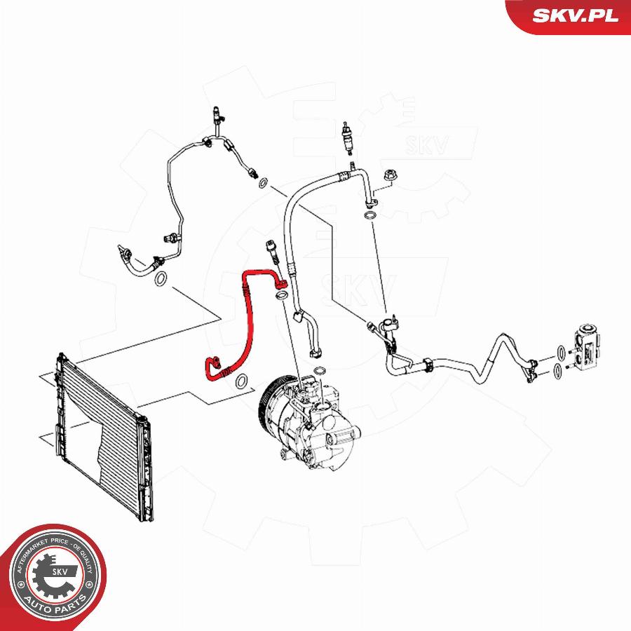 Esen SKV 54SKV651 - Трубопровід високого / низького тиску, кондиціонер autocars.com.ua