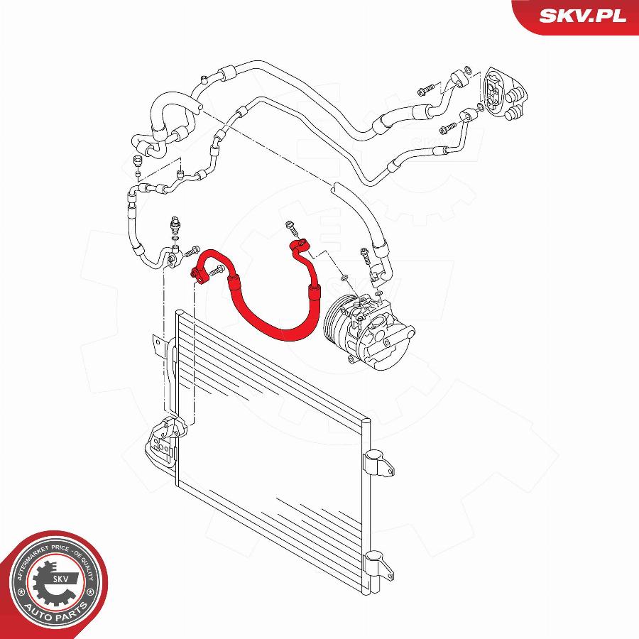 Esen SKV 54SKV714 - Трубопровід високого / низького тиску, кондиціонер autocars.com.ua