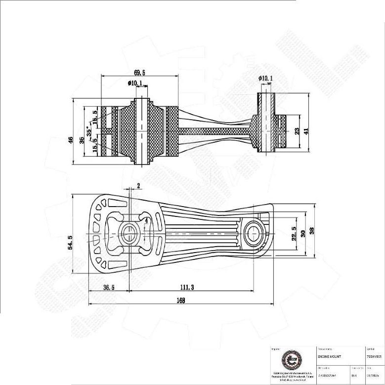 Esen SKV 75SKV051 - Подушка, підвіска двигуна autocars.com.ua