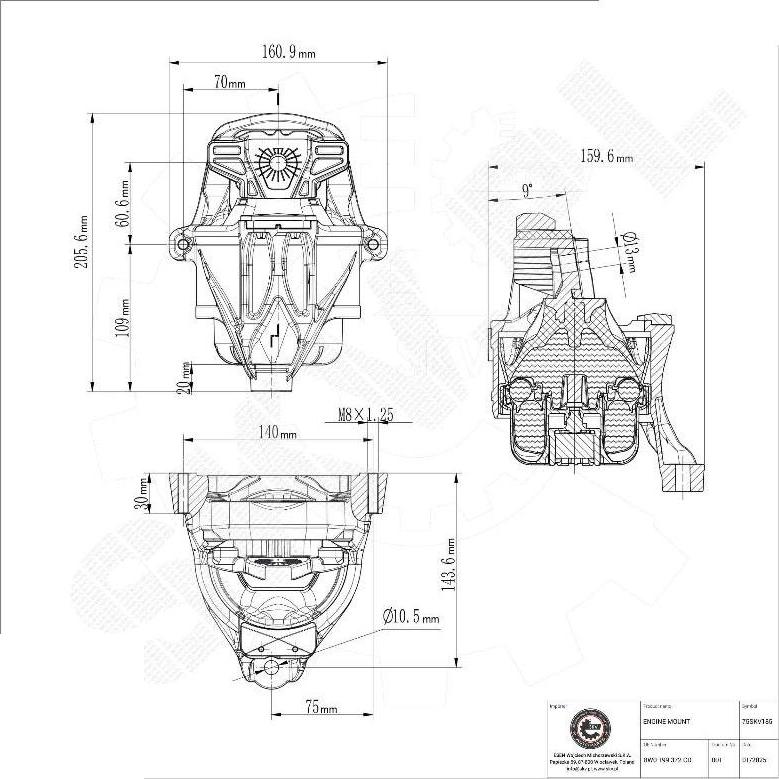 Esen SKV 75SKV185 - Подушка, підвіска двигуна autocars.com.ua