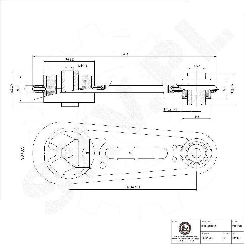 Esen SKV 75SKV234 - Подушка, підвіска двигуна autocars.com.ua