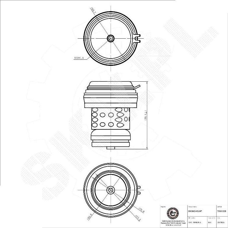Esen SKV 75SKV238 - Подушка, підвіска двигуна autocars.com.ua