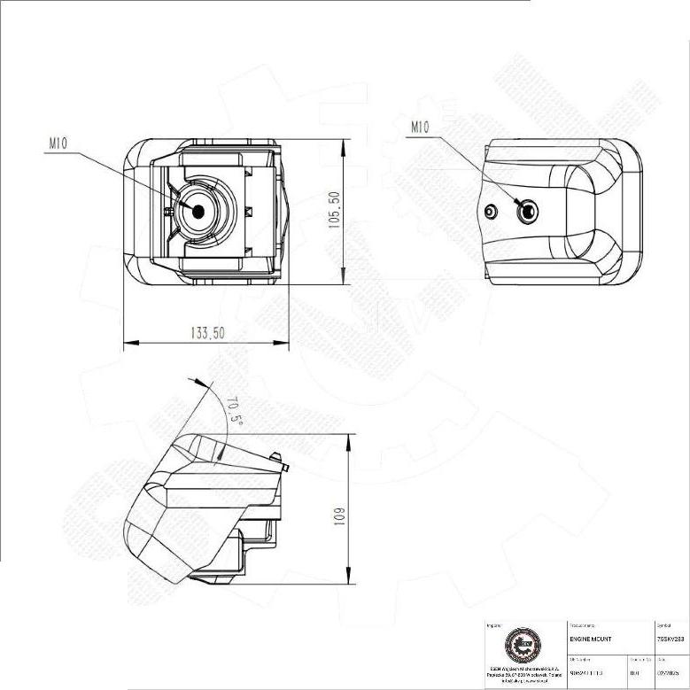 Esen SKV 75SKV283 - Подушка, підвіска двигуна autocars.com.ua