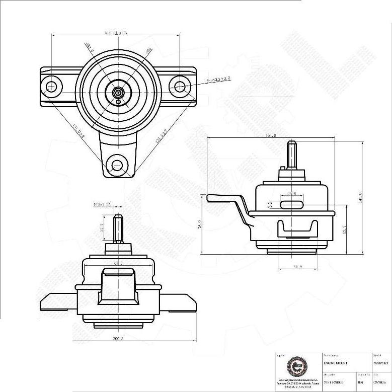 Esen SKV 75SKV321 - Подушка, підвіска двигуна autocars.com.ua