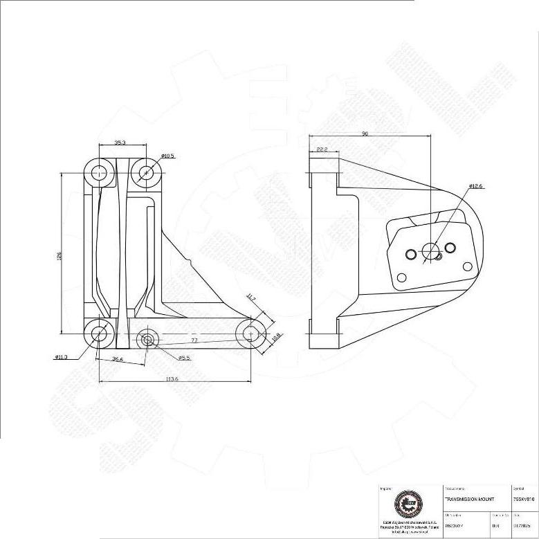 Esen SKV 75SKV810 - Підвіска, автоматична коробка передач autocars.com.ua
