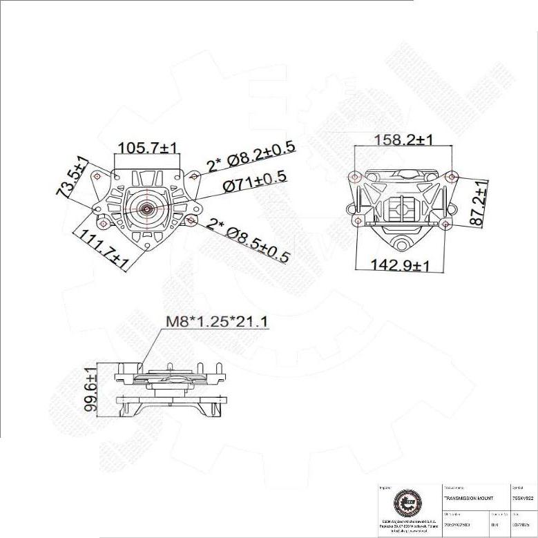 Esen SKV 75SKV822 - Підвіска, автоматична коробка передач autocars.com.ua