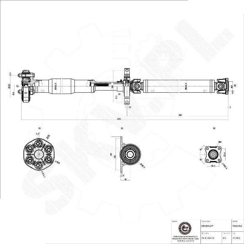 Esen SKV 76SKV062 - Приводний вал autocars.com.ua