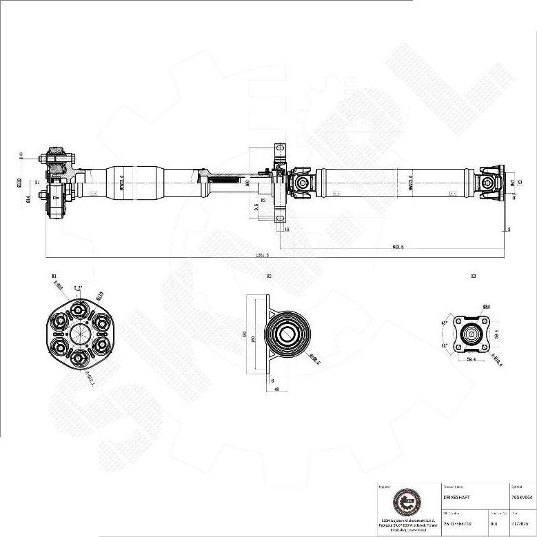 Esen SKV 76SKV064 - Приводний вал autocars.com.ua