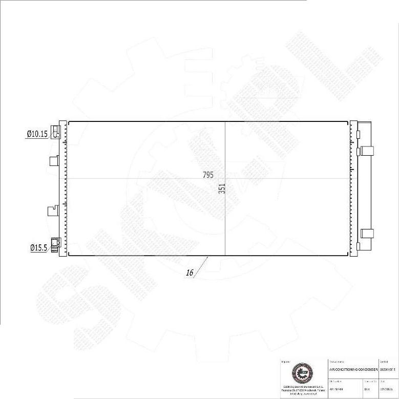 Esen SKV 86SKV011 - Конденсатор, кондиціонер autocars.com.ua