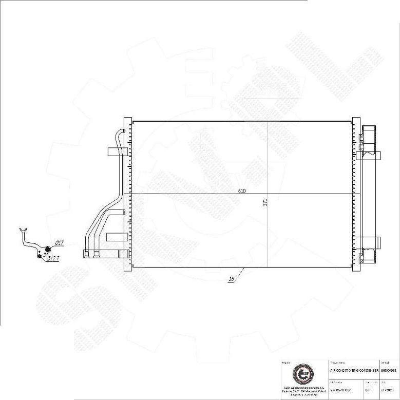 Esen SKV 86SKV031 - Конденсатор, кондиціонер autocars.com.ua