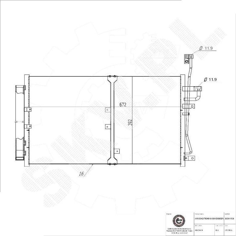 Esen SKV 86SKV100 - Конденсатор, кондиціонер autocars.com.ua