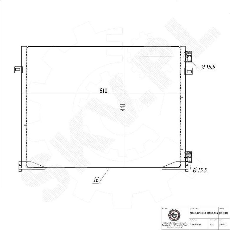 Esen SKV 86SKV106 - Конденсатор, кондиціонер autocars.com.ua