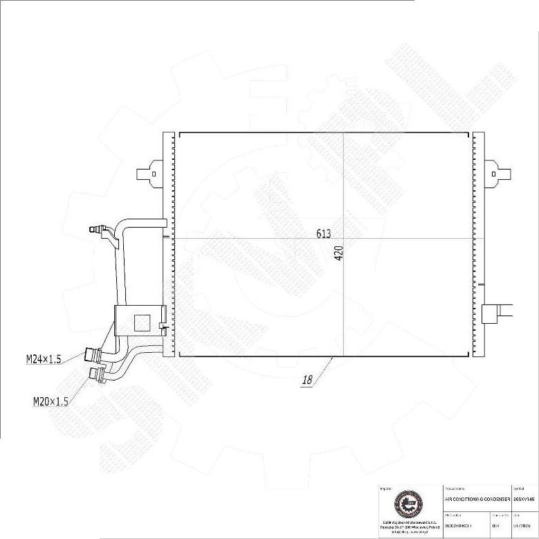 Esen SKV 86SKV145 - Конденсатор, кондиціонер autocars.com.ua