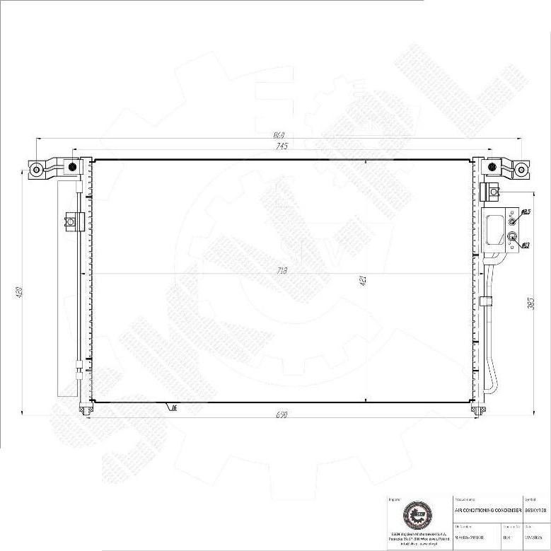 Esen SKV 86SKV158 - Конденсатор, кондиціонер autocars.com.ua