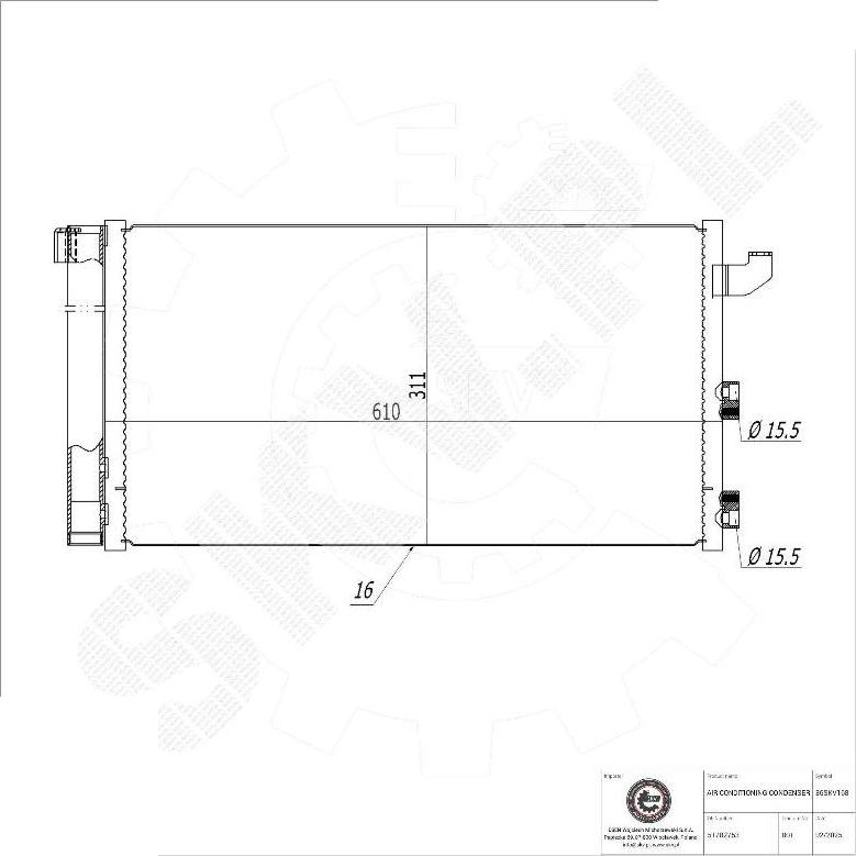 Esen SKV 86SKV168 - Конденсатор, кондиціонер autocars.com.ua