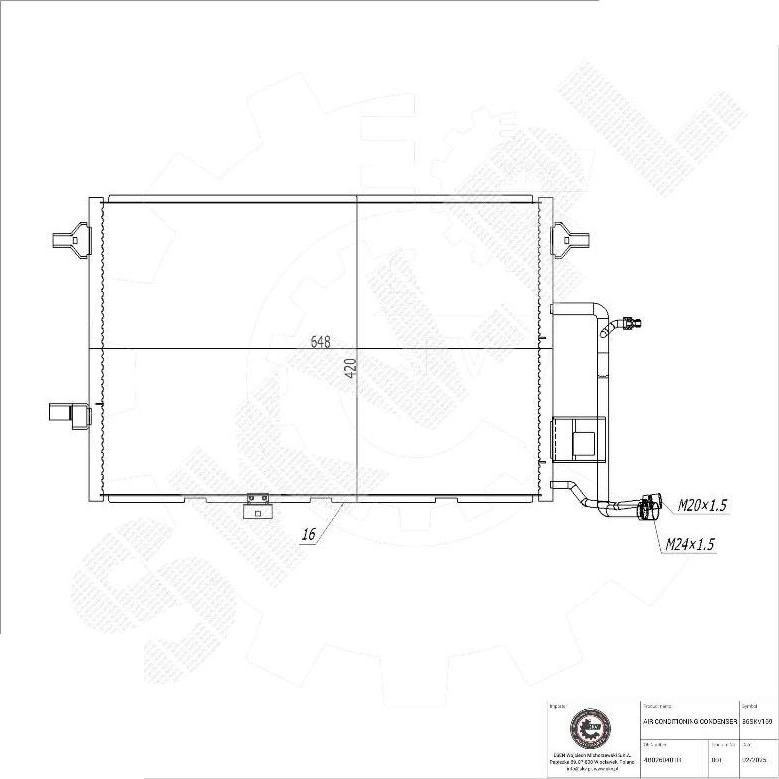 Esen SKV 86SKV169 - Конденсатор, кондиціонер autocars.com.ua