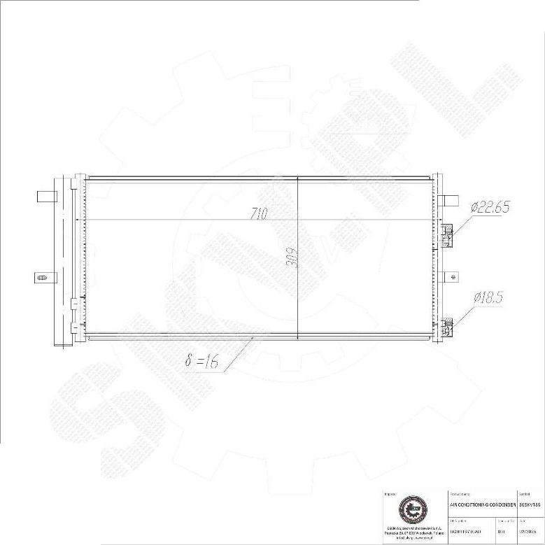 Esen SKV 86SKV185 - Конденсатор, кондиціонер autocars.com.ua