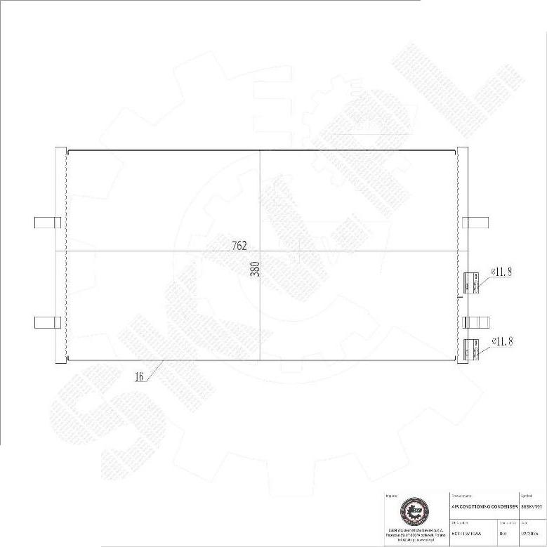 Esen SKV 86SKV191 - Конденсатор, кондиціонер autocars.com.ua