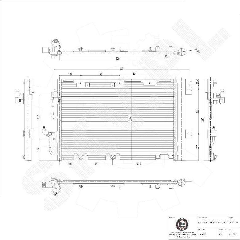 Esen SKV 86SKV192 - Конденсатор, кондиціонер autocars.com.ua
